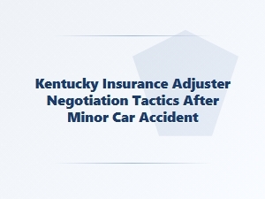 Kentucky Insurance Adjuster Tactics After Minor Accidents