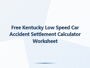 Free Kentucky Low-Speed Accident Settlement Calculator