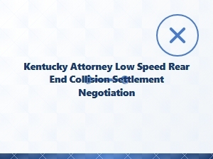 Kentucky Attorney Negotiates Low-Speed Rear-End Settlement